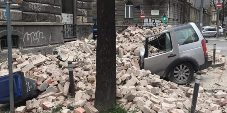Pamje nga Zagrebi pas goditjes së tërmetit
