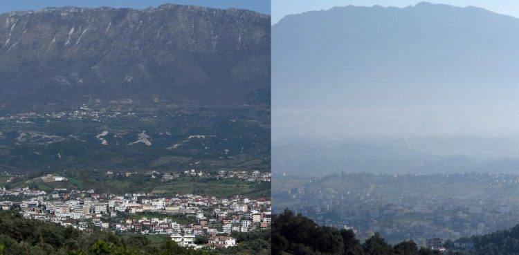 Ndotja e ajrit, Tirana para dhe pas fillimit të pandemisë