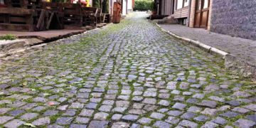 Kalldrëmin e pashkelur në Prizren e mbulon bari