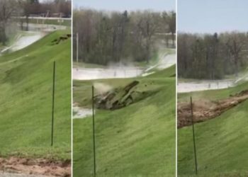 Kalimtari i rastit filmon momentin kur shembet diga, rrugët shndërrohen në “lumenj” në SHBA