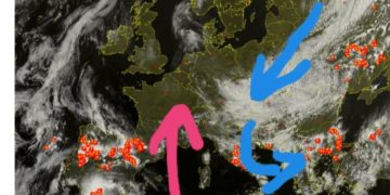 Pamje aktuale satelitore, gjendja sinoptike