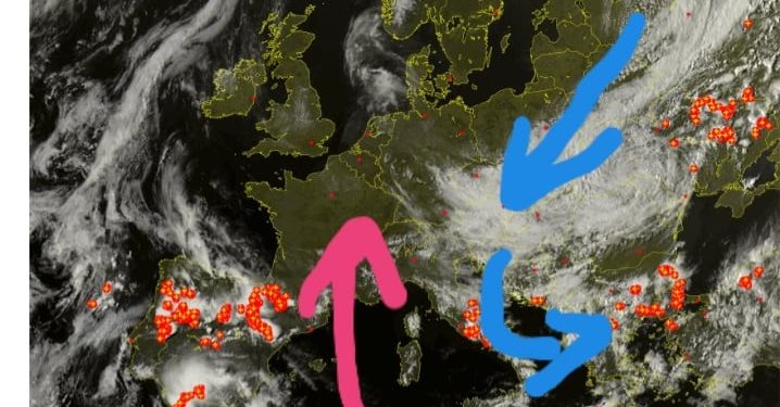 Pamje aktuale satelitore, gjendja sinoptike
