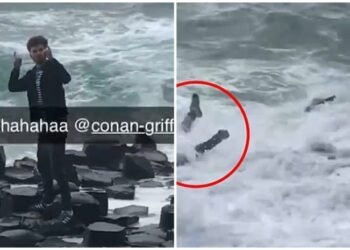 Deshi të pozojë në shkëmb pranë ujit, dallgët e detit e “marrin me vete” adoleshentin nga Irlanda e Veriut