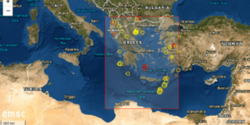Një tërmet i fuqishëm godet Greqinë