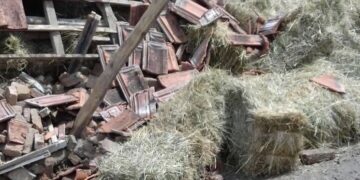 Dëmet e mëdha që i la pas stuhia e shiut në Dumnicë të Vushtrrisë