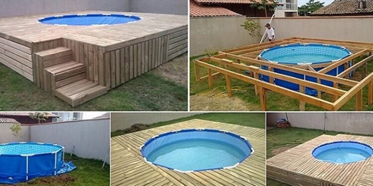 Këndshëm në oborr sikur në plazh: Si të ndërtoni platformën rreth pishinës montuese