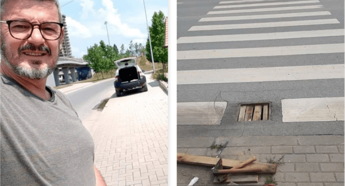 Qytetari shembull i Prishtinës: Pusetat e dëmtuara në kryeqytet i rregullon me dru