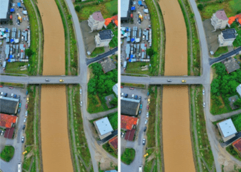 Pamje e mrekullueshme: Lumi i qytetit të Kamenicës pas reshjeve të shiut!