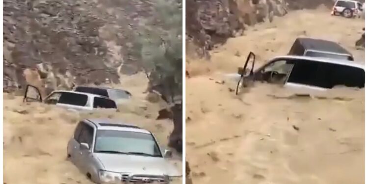 Ujërat e mëdha nga reshjet e shiut “përpijnë” veturat