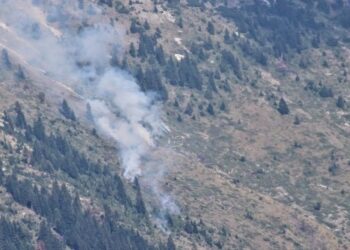 Një person shihet duke ua vënë flakën Bjeshkëve të Nemuna!