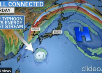 Tajfunët e Japonisë/Koresë dhe fronti i fuqishëm dimëror në Amerikë, lidhja mes tyre