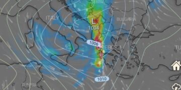 Qendra e ciklonit sonte në Kosovë, Shqipëri dhe Maqedoninë Veriore!