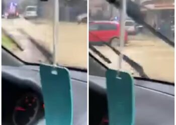 Rrebeshe shiu në Pejë, vërshohen rrugët