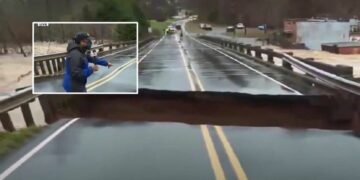 Ishte në transmetim të drejtpërdrejtë, gazetarja në Karolinën e Veriut i shpëton shembjes së urës për një “fije floku”