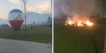 Digjet baloni në hyrje të Pejës, u kritikua se ka ngjyrat e Ish-Jugosllavisë