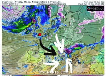 Cikloni ynë, me reshje të dendura shiu dhe bore!