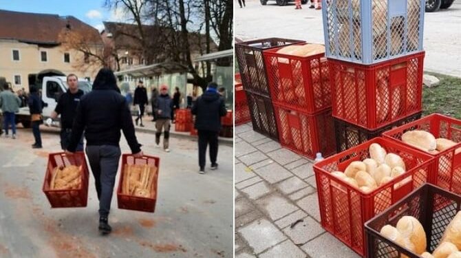 Kosovari nga Hasi duke shpërndarë bukë falas për të prekurit nga tërmeti në Kroaci