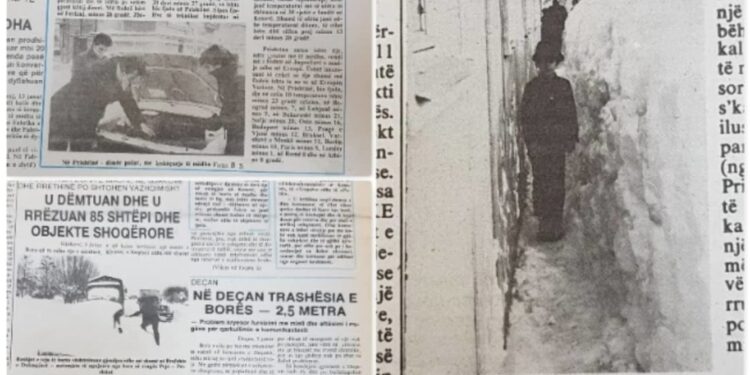 Dimri i vitit 1985, në Deçan bora kishte arritur trashësi deri në 2 metra e gjysmë