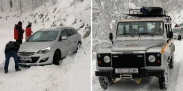 Navigacioni ua humb rrugën shqiptarëve në Kroaci, ekipet i shpëtojnë nga ngrirja