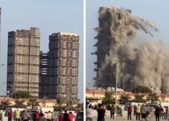Gjithçka zgjati vetëm 10 sekonda: Momenti i shkatërrimit të katër kullave 144 katëshe në Abu Dhabi