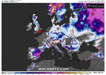 Stuhia e borës në drejtim të Gadishullit Ballkanik dhe Iberik!