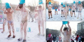 Shkolla në Siberi ku nxënësit lahen në ujë të ngrirë