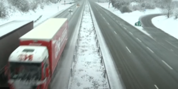 Rrugë të bllokuara, orteqe dhe viktima, Evropa e mbuluar nga bora