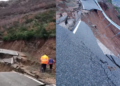 Pamje dramatike nga Shqipëria, rrugët çahen në mes