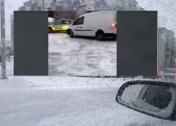 Rruga shndërrohet në pistë: Disa vetura aksidentohen në Prishtinë si pasojë e akullit