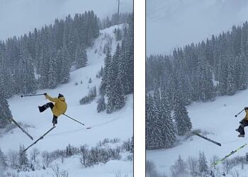 Tentoi të bëjë rrotullim, skiatori mbetet pa ski – shpëton mrekullisht pa ndonjë lëndim