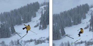 Tentoi të bëjë rrotullim, skiatori mbetet pa ski – shpëton mrekullisht pa ndonjë lëndim