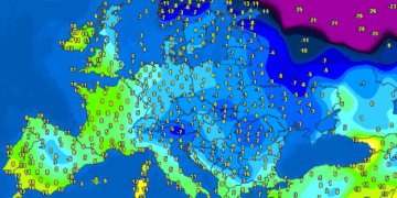 Temperaturat në Evropë dhe rajon!