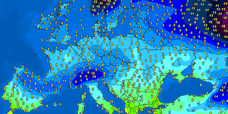 Temperaturat në Evropë dhe te ne këto çaste!