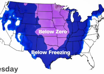 73% e Amerikës e mbuluar nga bora