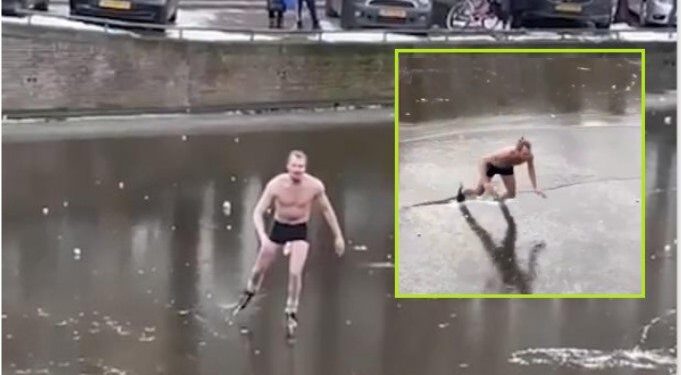 Po bënte ski në lumin e famshëm, i riu përplaset me fytyrë në akull