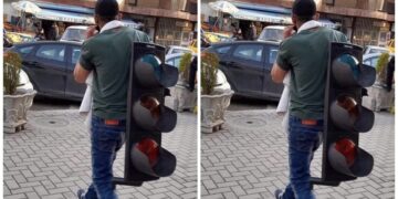 Mitrovicasi e merr semaforin me vete dhe ecën qytetit