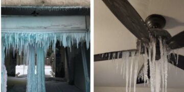 Pamje që tregojnë se ky vend po ngrin