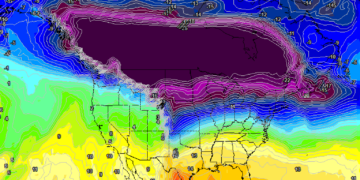 Një pjesë e bërthamës së ftohtë polare në Amerikë dhe Kanada!