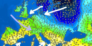 Temperaturat sot në rajon dhe Evropë