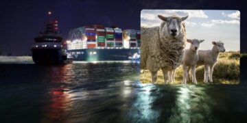 Deri në 130 mijë dele janë ngujuar në Kanalin e Suezit