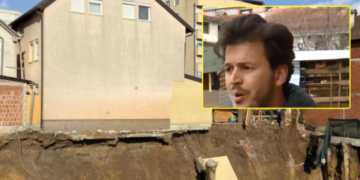 “Oh zot, ra muri”, reagimi i pronarit që për shkak të punimeve iu shemb një pjesë e shtëpisë në Ferizaj