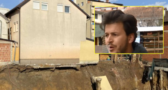 “Oh zot, ra muri”, reagimi i pronarit që për shkak të punimeve iu shemb një pjesë e shtëpisë në Ferizaj