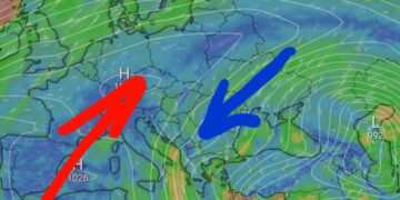 Cikloni në lindje dhe anticikloni në perëndim!