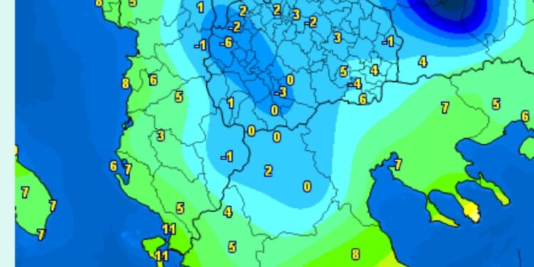 Temperaturat këtë mëngjes