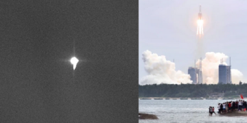 Imazhi i parë i raketës kineze në rënie të lirë drejt tokës: Ende nuk dihet ku do të bjerë