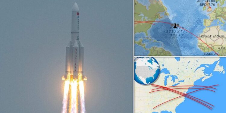 Raketa kineze e cila është jashtë kontrollit mund të bjerë në Tokë të shtunën mbi zonat e populluara të New York, Madrid dhe Pekin