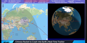 Këtu mund ta ndiqni ‘live’ rënien e raketës kineze në Tokë