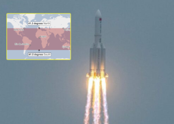 Publikohet harta se ku mund të bjerë raketa kineze, Shqipëria brenda saj