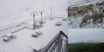 “Dimër në verë” – Reshje bore në fshatrat e Dragashit