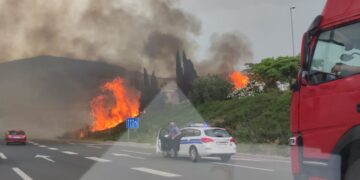 Goditja e rrufesë shkakton zjarr të madh në Kroaci